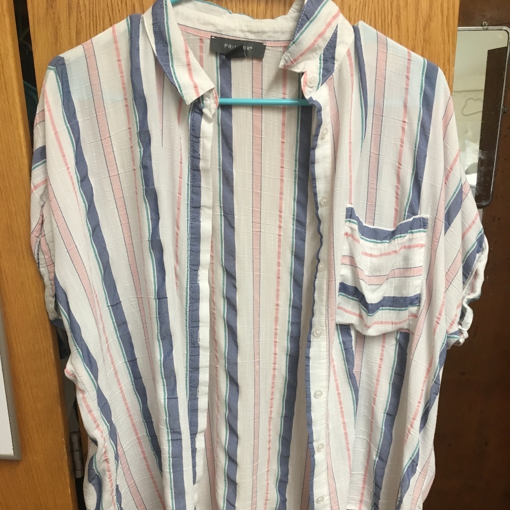 Striped Primark Button Down Shirt